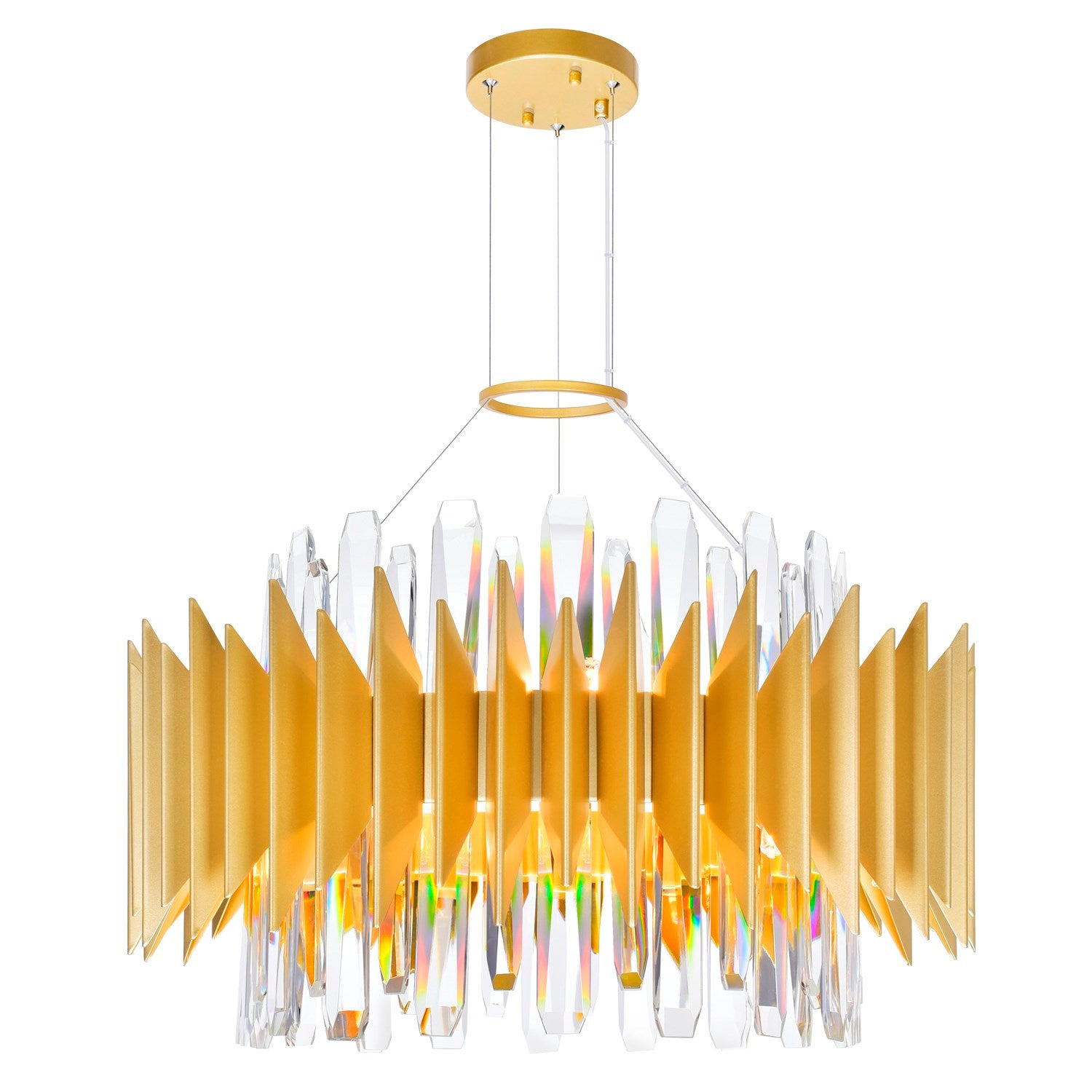 12 Light Chandelier With Satin Gold Finish by CWI Lighting