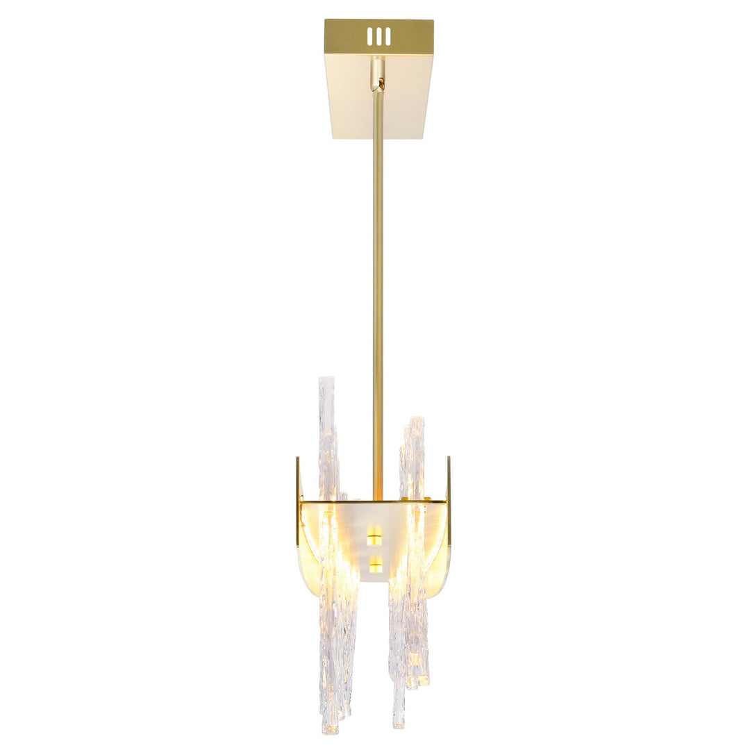 39 In Led Satin Gold Chandelier
