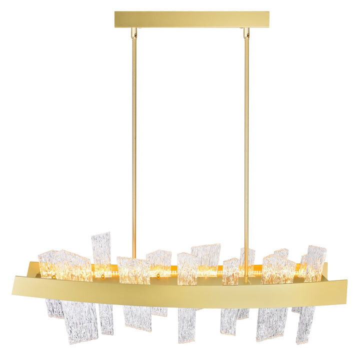 39 In Led Satin Gold Chandelier