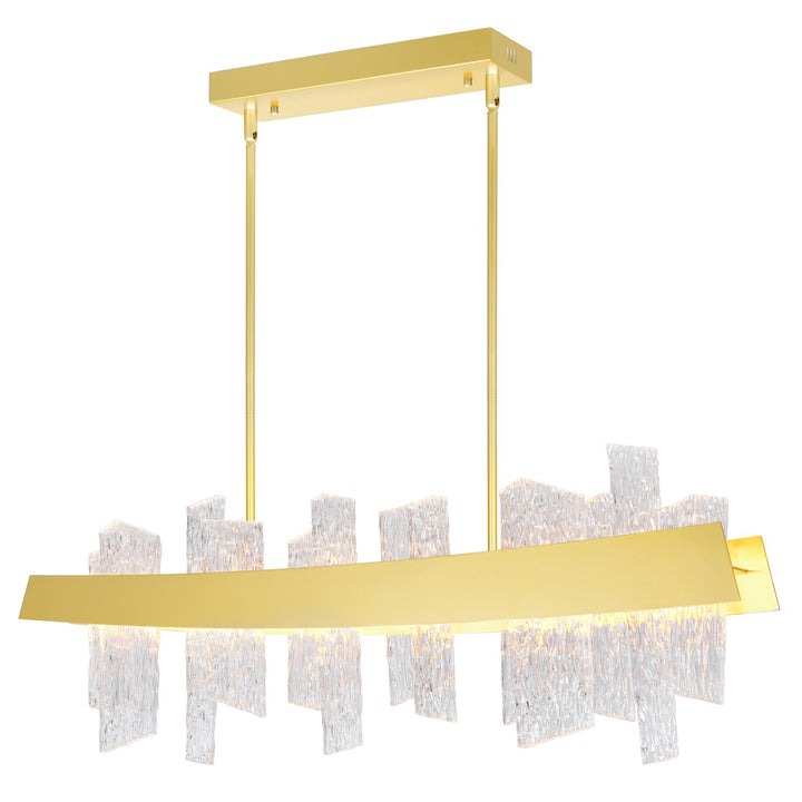 39 In Led Satin Gold Chandelier