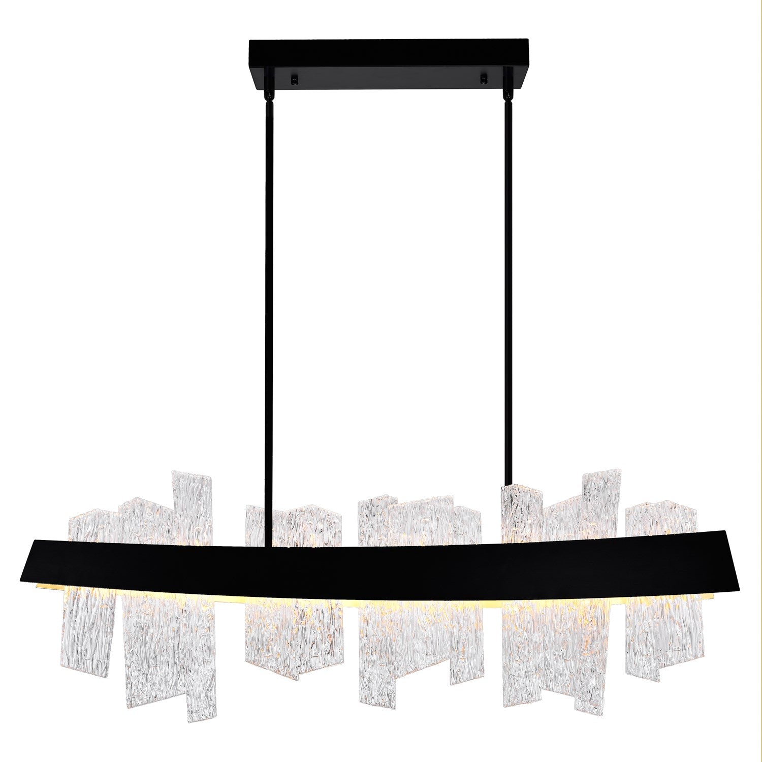 39 In Led Black Chandelier by CWI Lighting