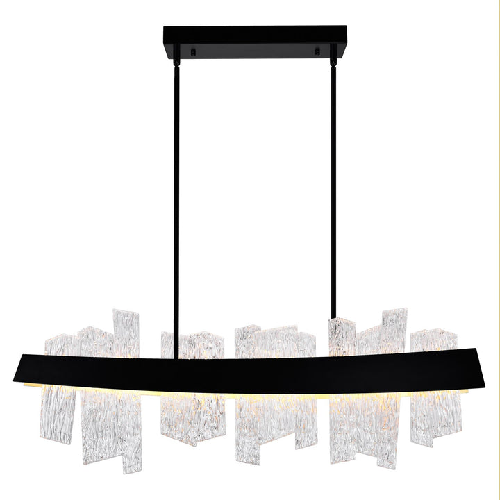 39 In Led Black Chandelier by CWI Lighting