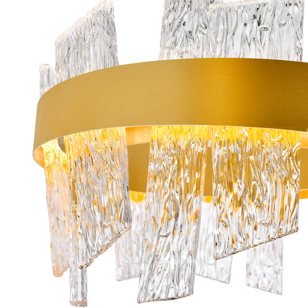 24 In Led Satin Gold Chandelier