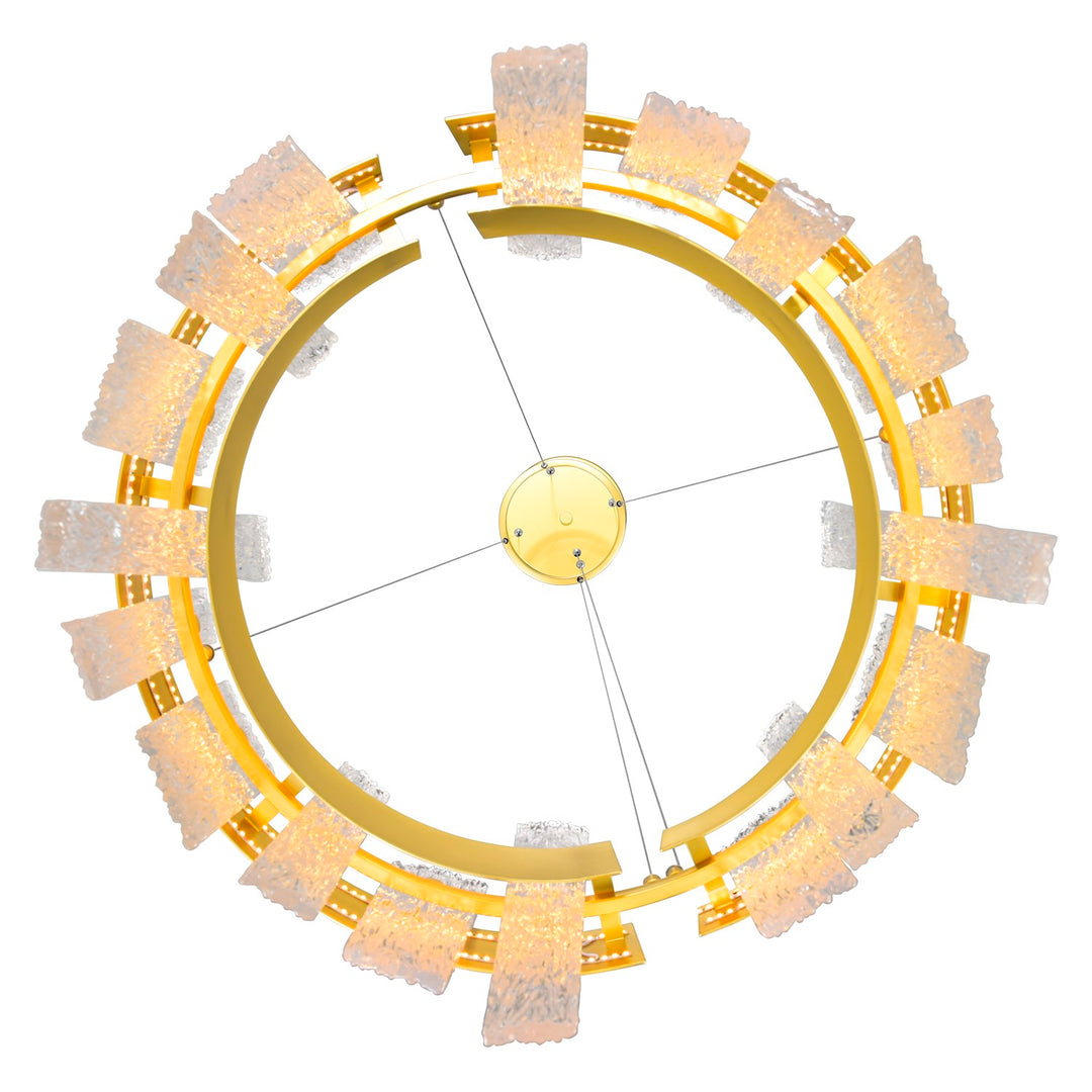24 In Led Satin Gold Chandelier