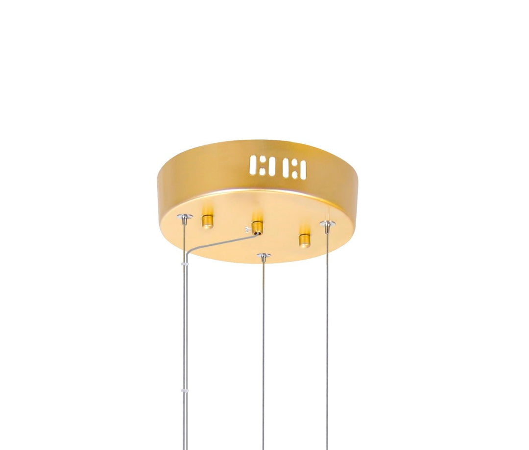 32 In Led Satin Gold Chandelier