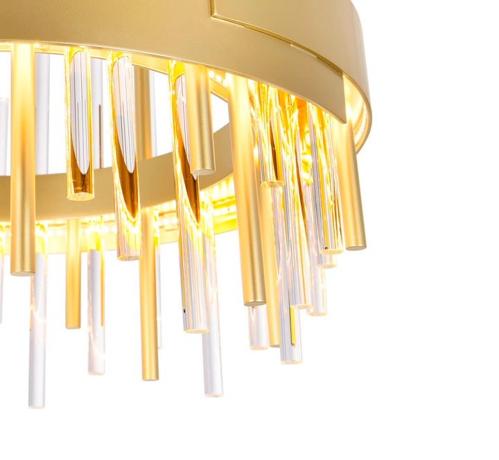 26 In Led Satin Gold Chandelier