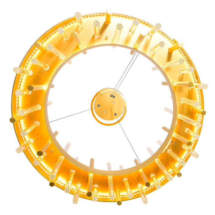 26 In Led Satin Gold Chandelier