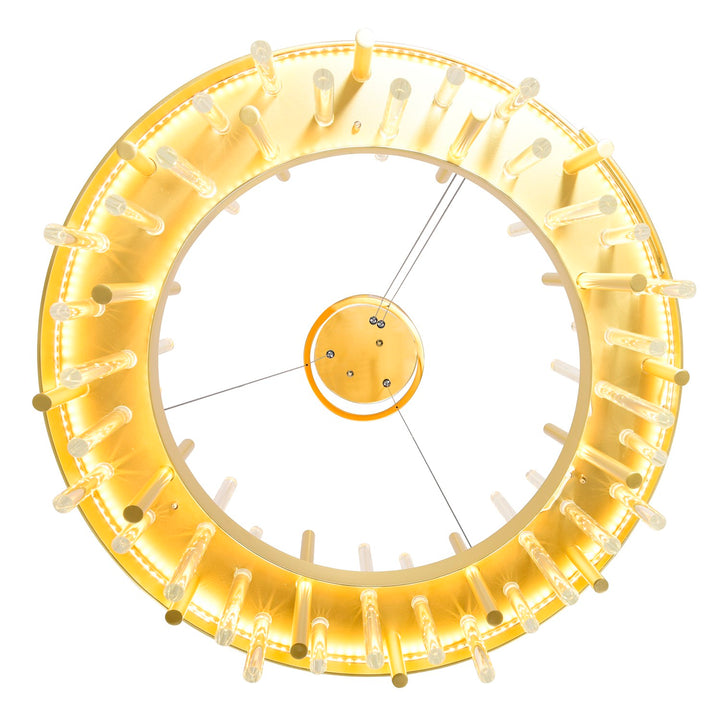 20 In Led Satin Gold Chandelier