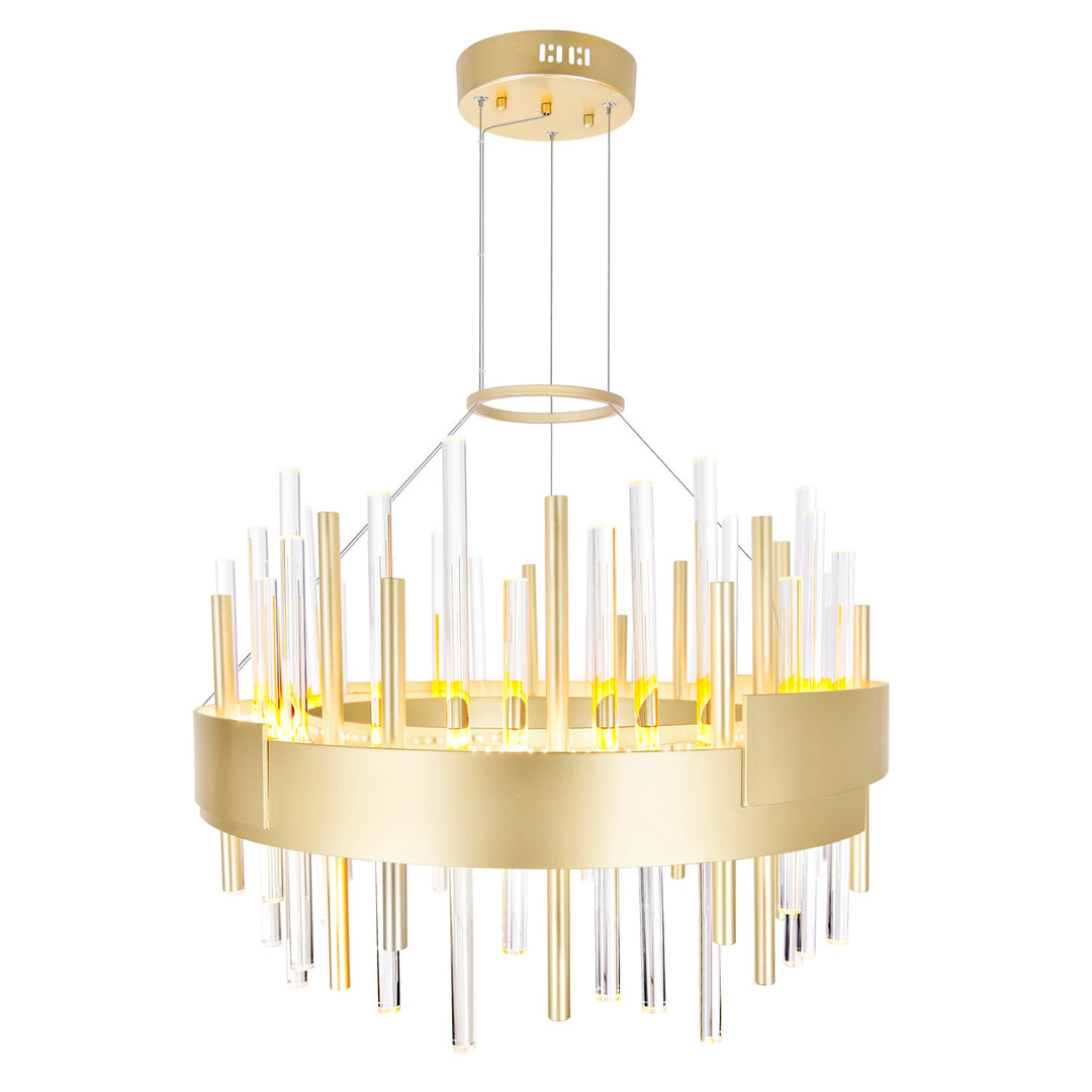 20 In Led Satin Gold Chandelier