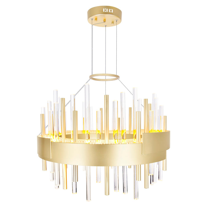 20 In Led Satin Gold Chandelier