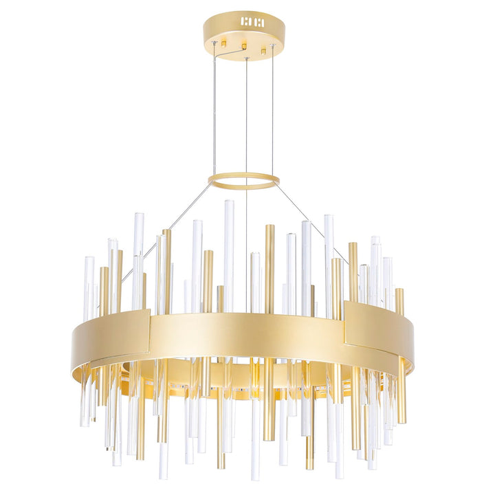 20 In Led Satin Gold Chandelier