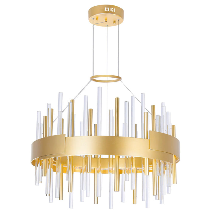 20 In Led Satin Gold Chandelier