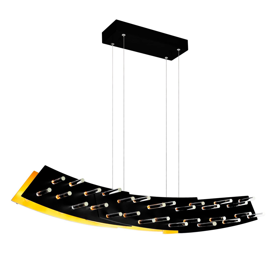 Led Chandelier With Black Finish by CWI Lighting