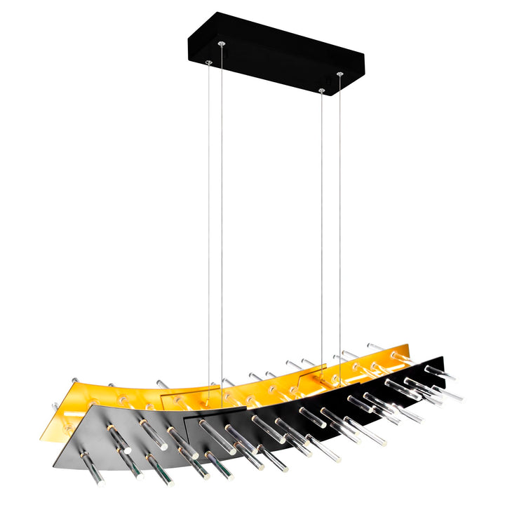 Led Chandelier With Black Finish