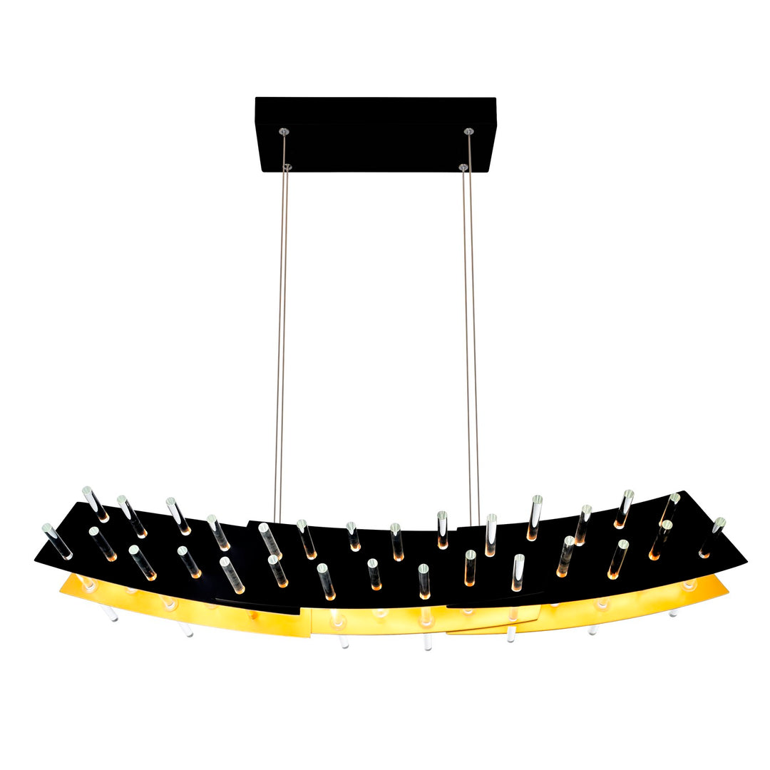 Led Chandelier With Black Finish