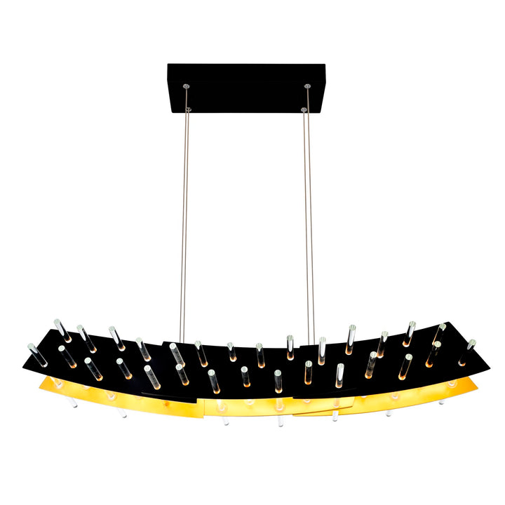 Led Chandelier With Black Finish