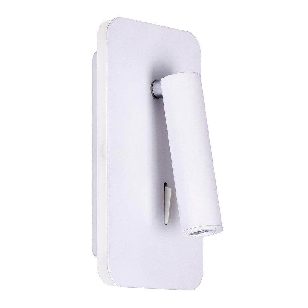 Led Sconce With Matte White Finish