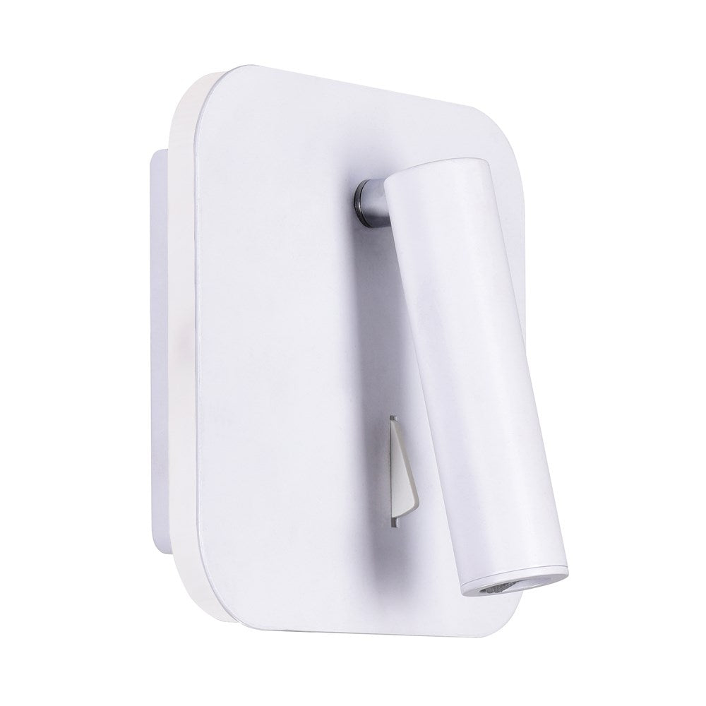 Led Sconce With Matte White Finish
