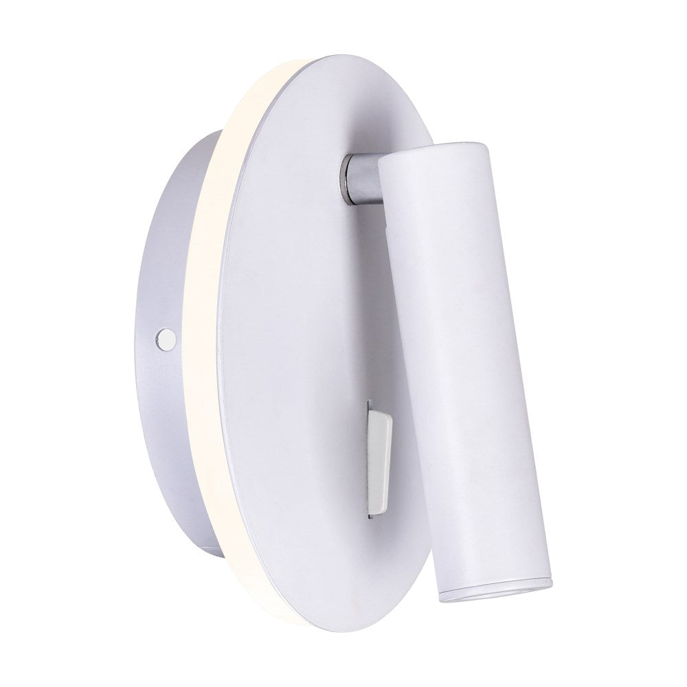 Led Sconce With Matte White Finish