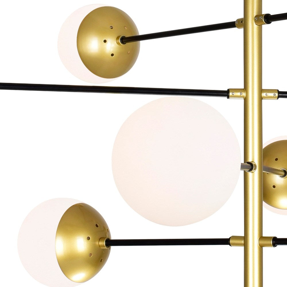 10 Light Chandelier With Medallion Gold Finish