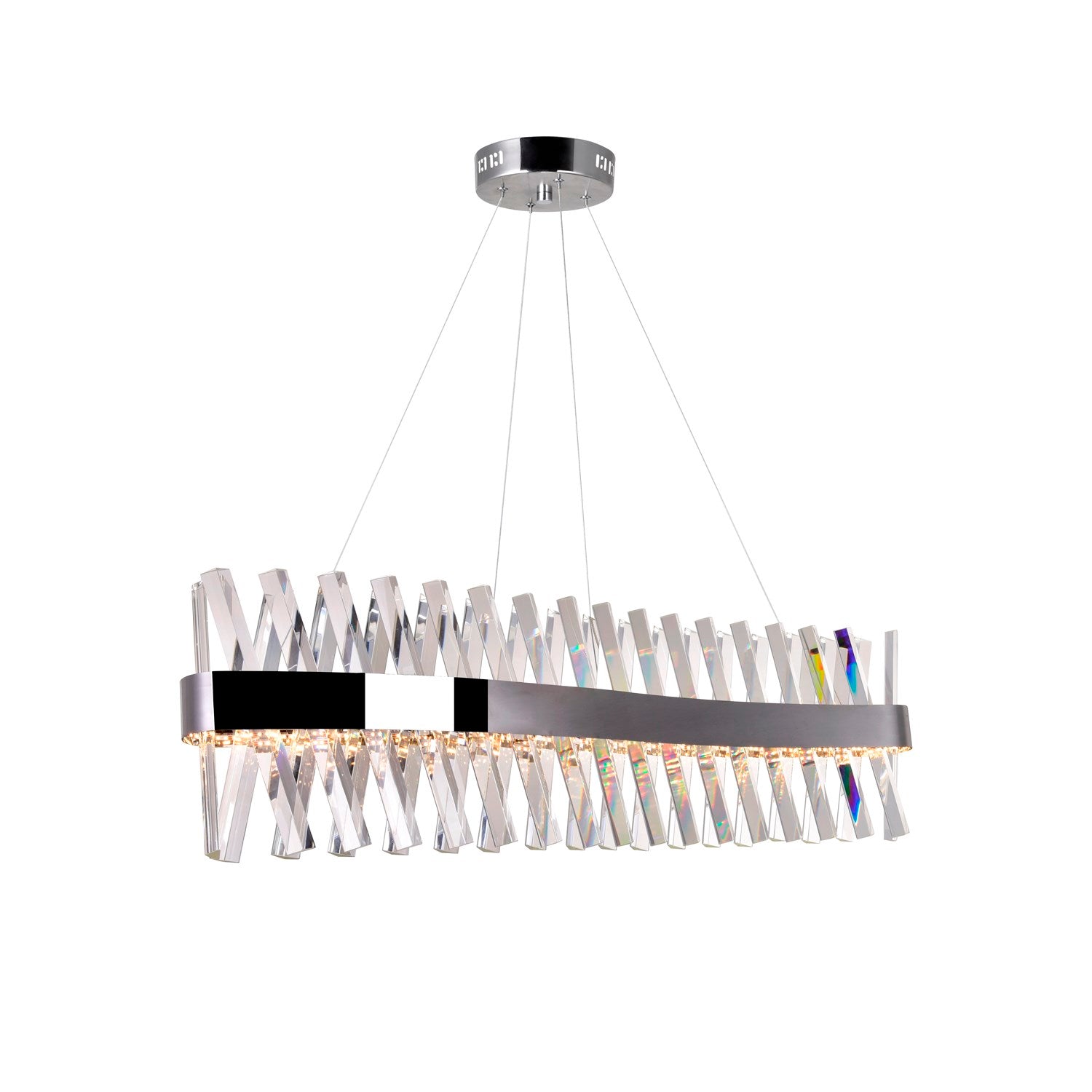 Led Chandelier With Chrome Finish by CWI Lighting