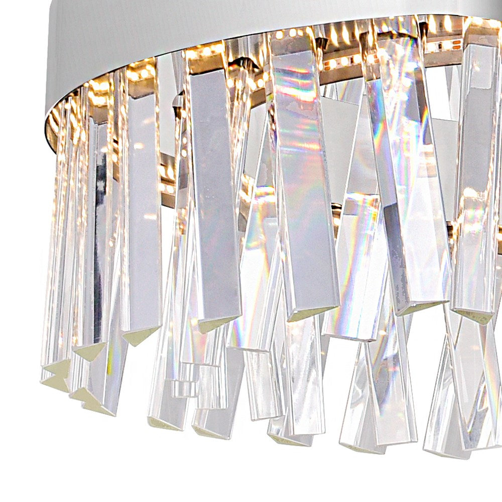 Led Chandelier With Chrome Finish