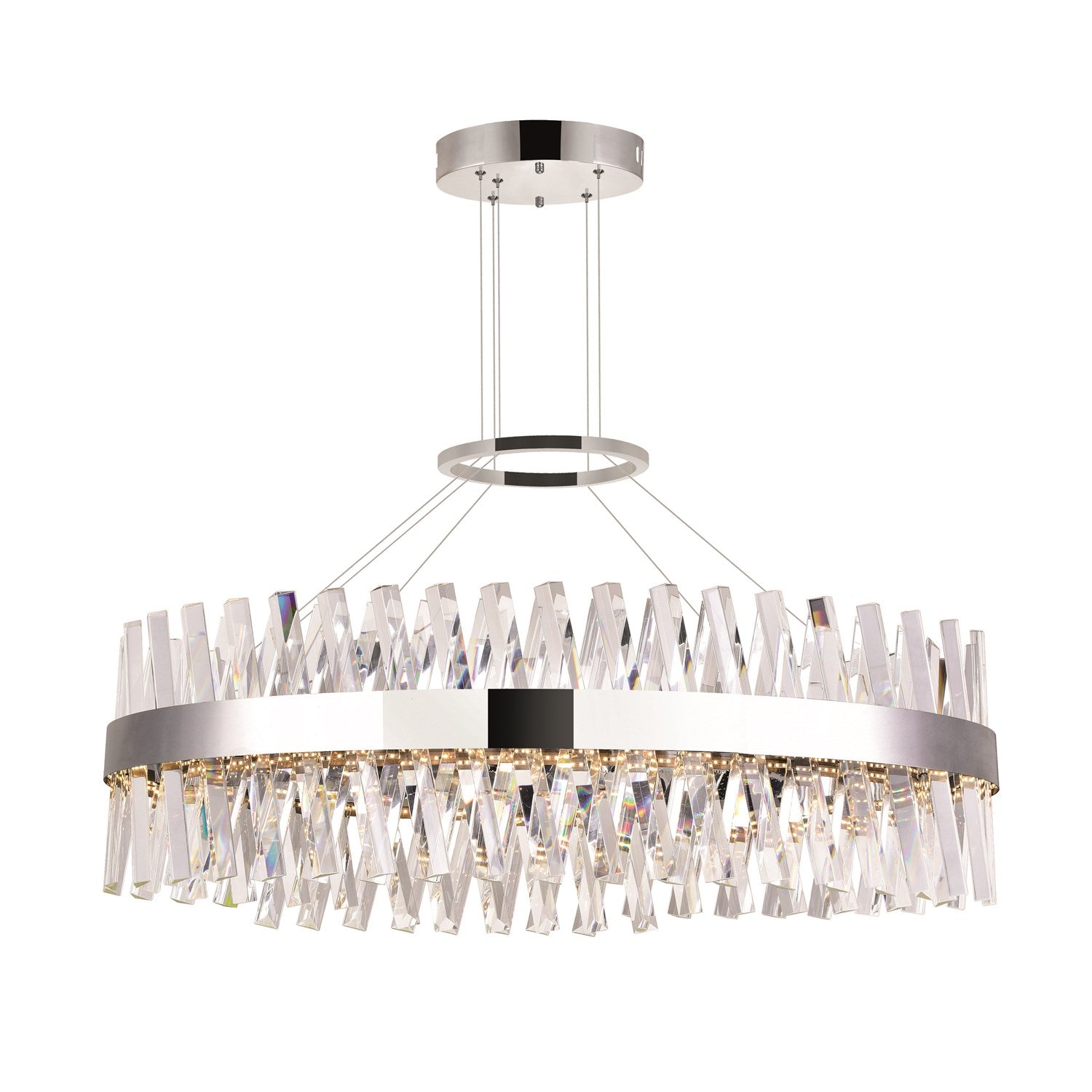 Led Chandelier With Chrome Finish by CWI Lighting