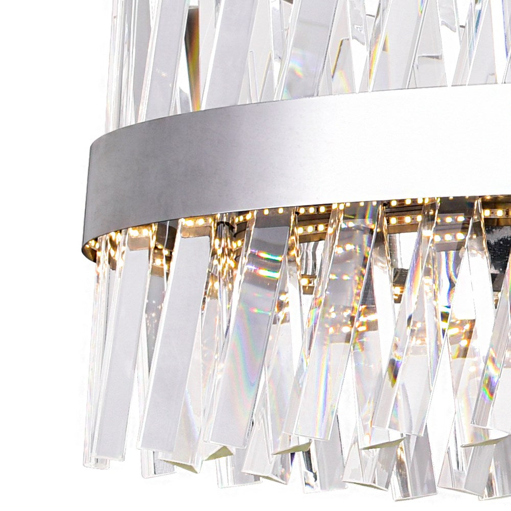 Led Chandelier With Chrome Finish