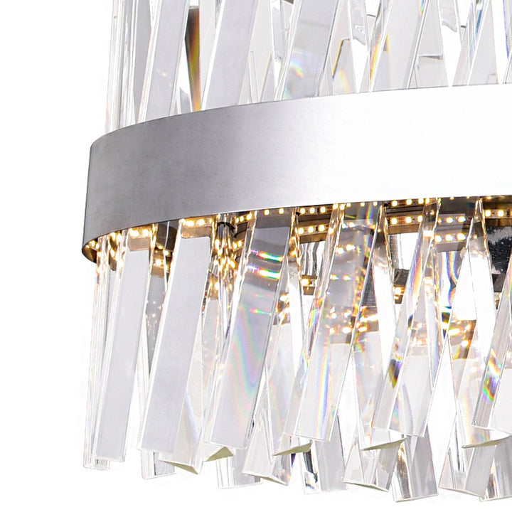 Led Chandelier With Chrome Finish