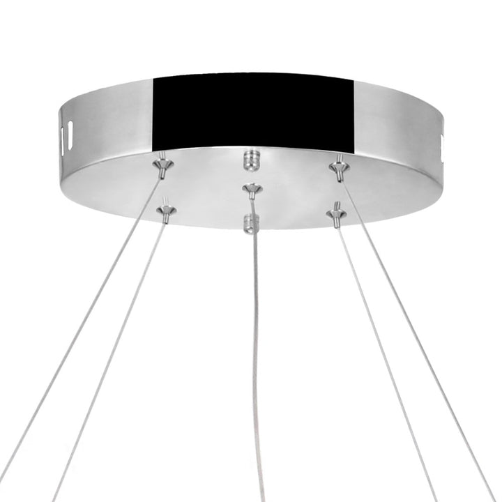 Led Chandelier With Chrome Finish