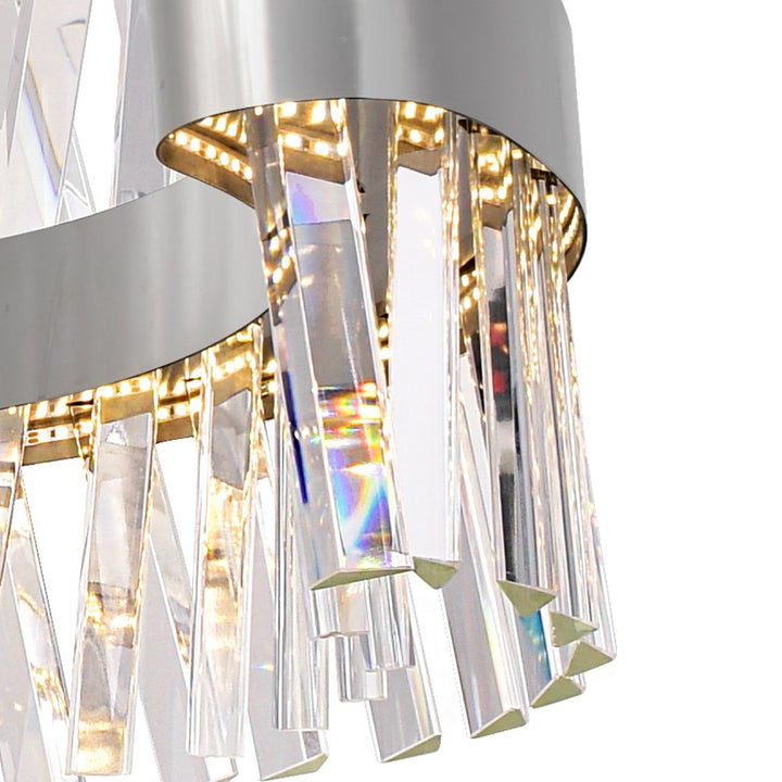 Led Chandelier With Chrome Finish