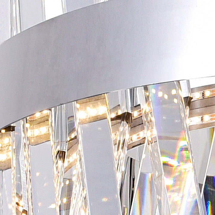 Led Chandelier With Chrome Finish