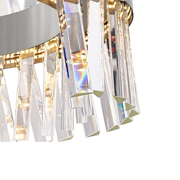 Led Chandelier With Chrome Finish