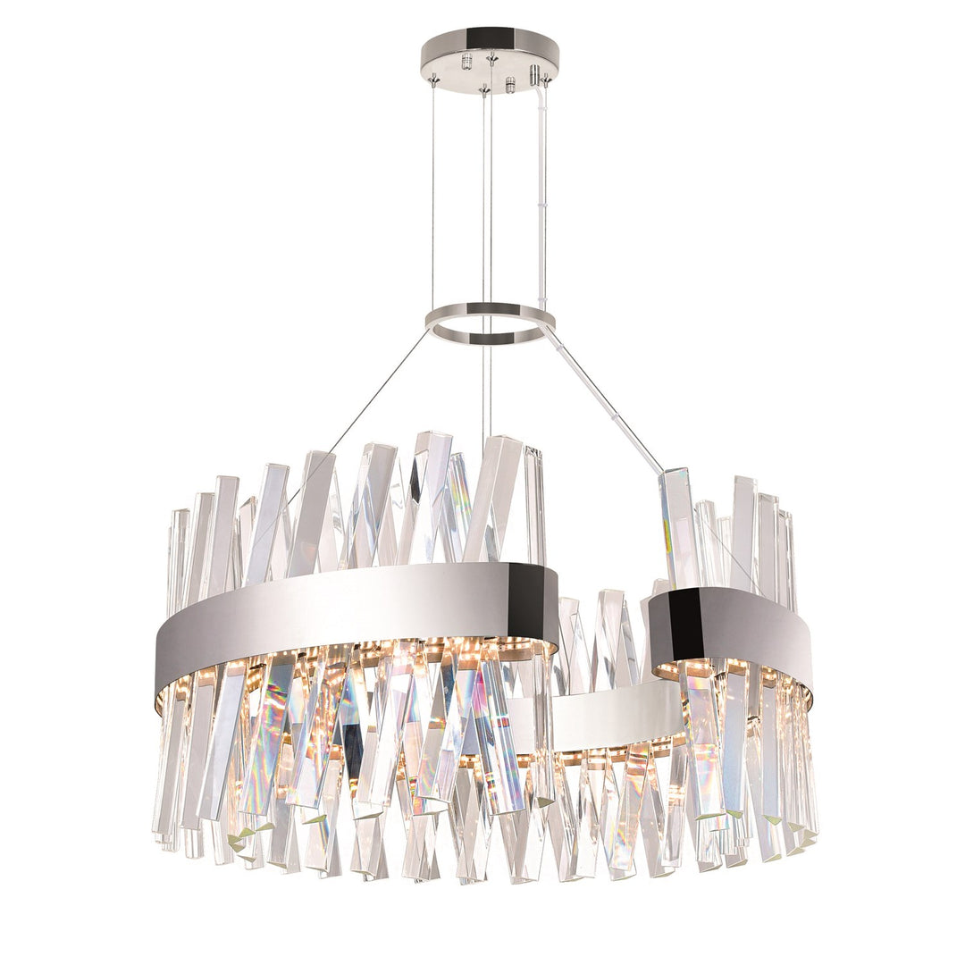 Led Chandelier With Chrome Finish