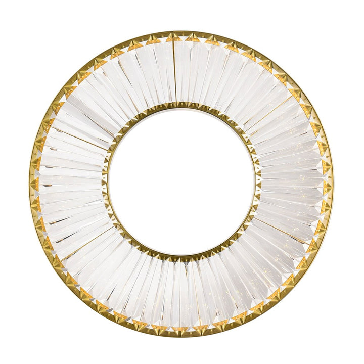 Led Chandelier With Brass Finish