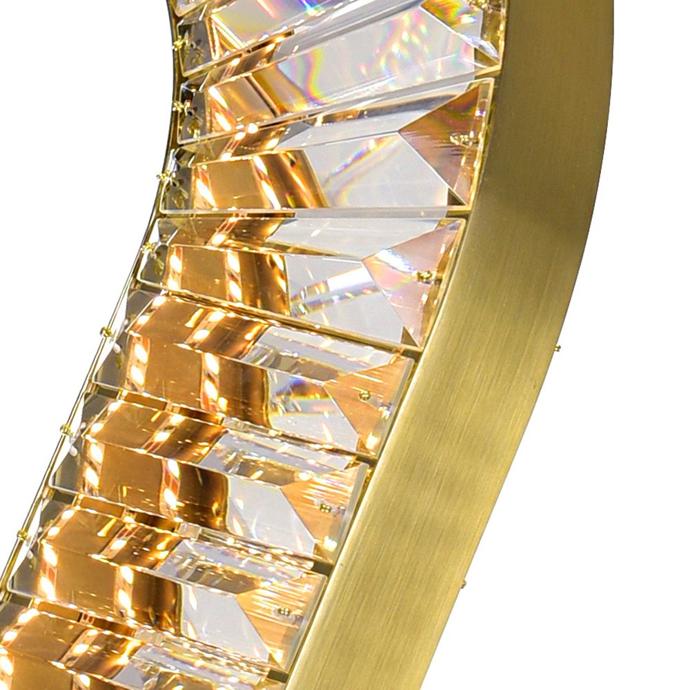 Led Chandelier With Brass Finish