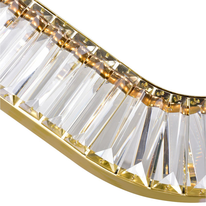 Led Chandelier With Brass Finish