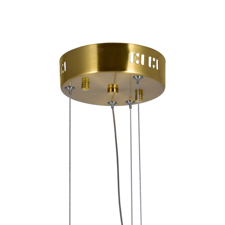 Led Chandelier With Brass Finish