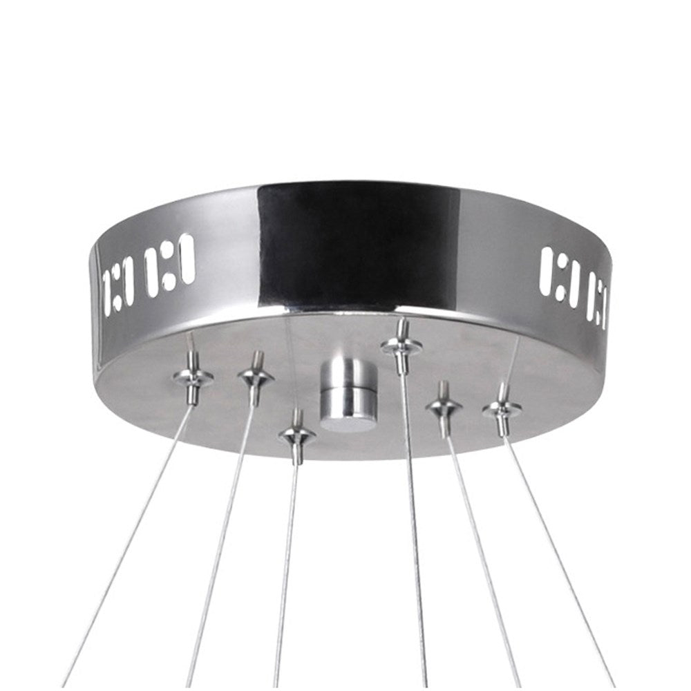 Led Chandelier With Polished Nickel Finish
