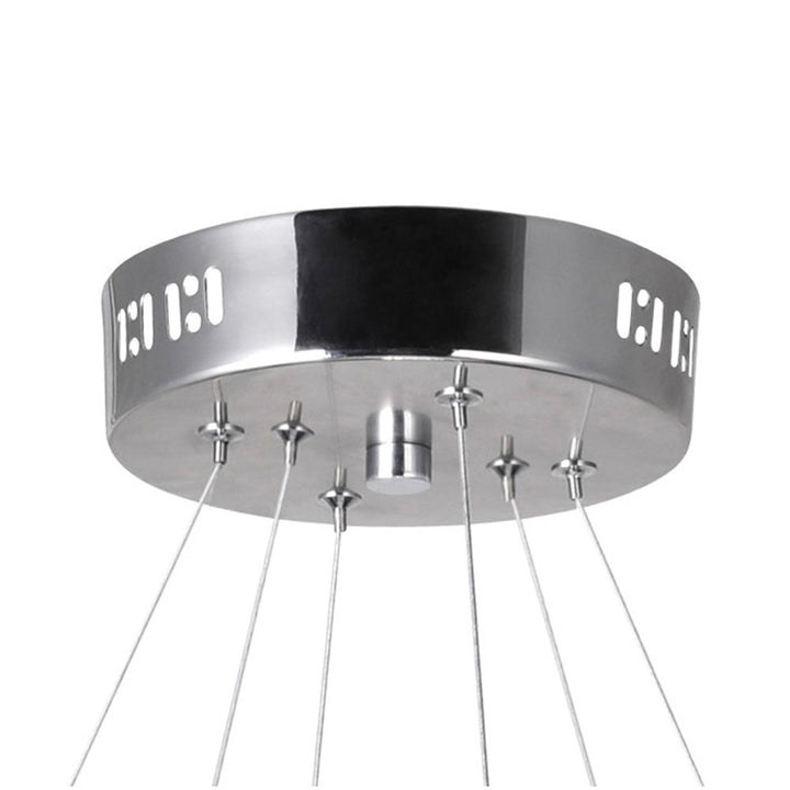 Led Chandelier With Polished Nickel Finish