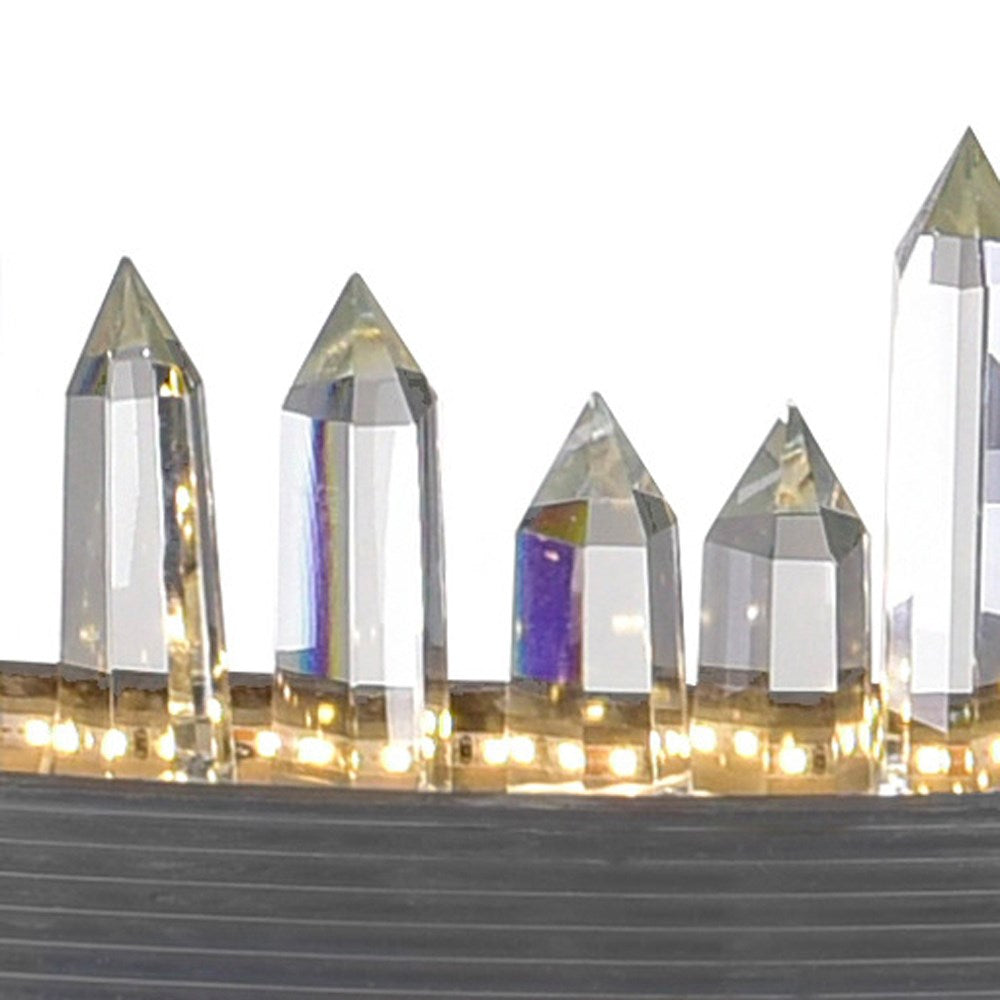 Led Chandelier With Polished Nickel Finish