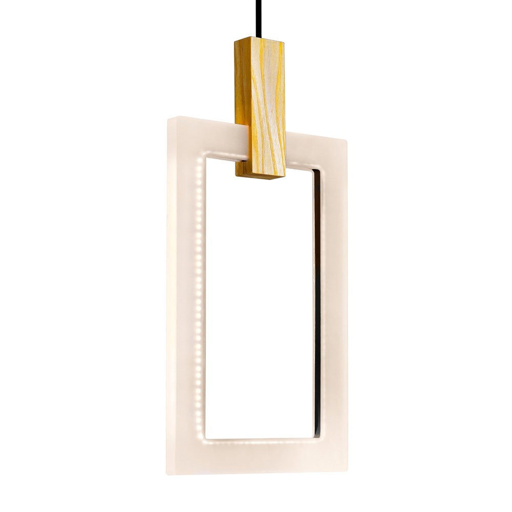 Led Pendant With White Oak Finish