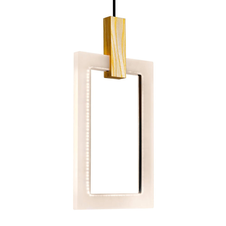Led Pendant With White Oak Finish