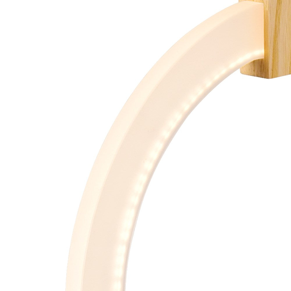 Led Pendant With White Oak Finish