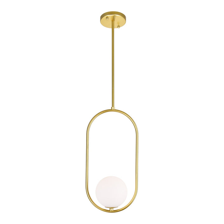 1 Light Mini Pendant With Medallion Gold Finish by CWI Lighting