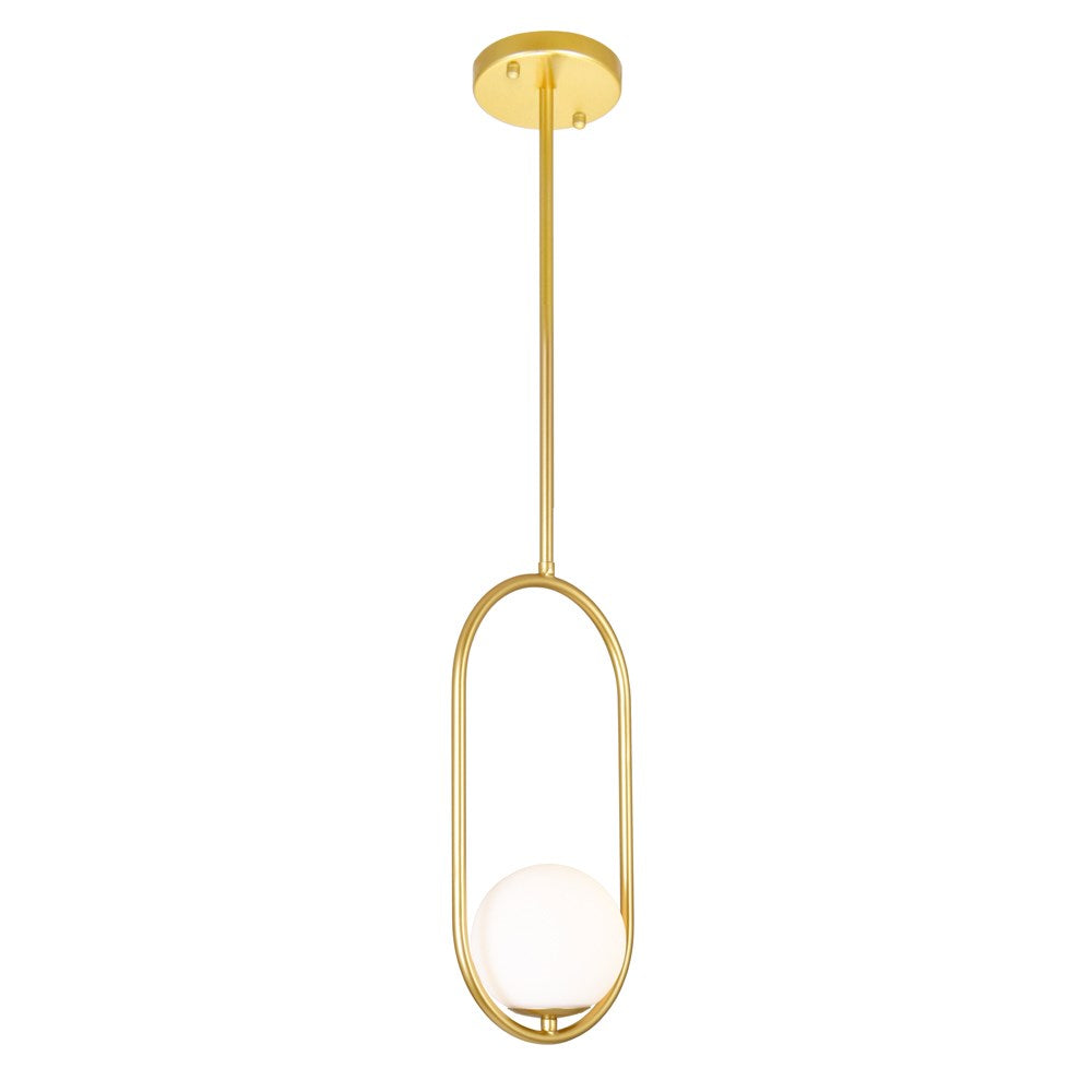 1 Light Mini Pendant With Medallion Gold Finish