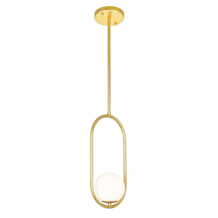 1 Light Mini Pendant With Medallion Gold Finish