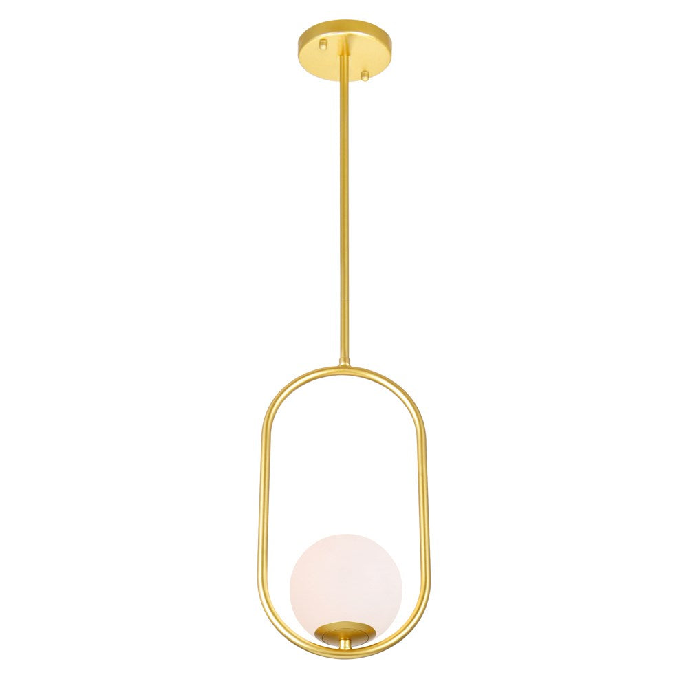 1 Light Mini Pendant With Medallion Gold Finish