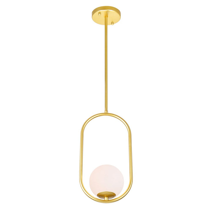 1 Light Mini Pendant With Medallion Gold Finish