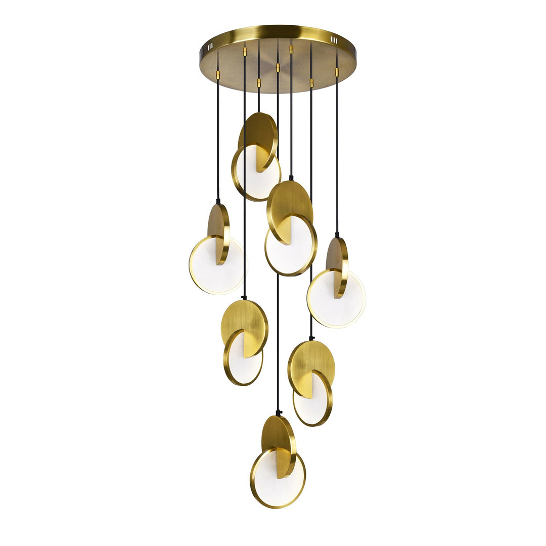 Led Pendant With Brushed Brass Finish by CWI Lighting